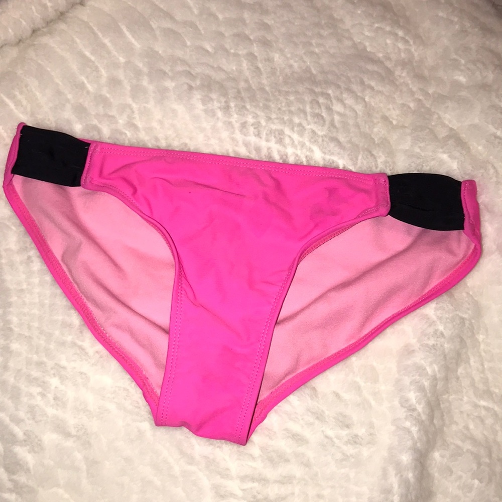 Ocean-Pacific Hot Pink&Black Bikini Bottoms